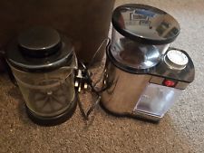 la cafetiere electric coffee bean grinder  black and chrome & glass  cafetiere