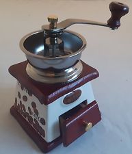 WOODEN MANUAL COFFEE GRINDER MILL HAND NEW  KITCHEN coffee