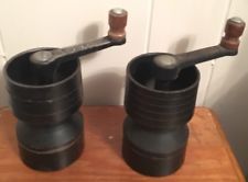 Two vintage cast Iron Decorative coffee grinder Salter Spong Interior Design