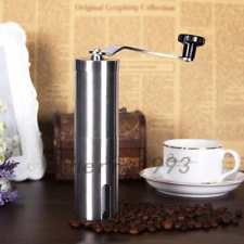 Stainless Steel Portable Hand Crank Manual Coffee Grinder Bean Mill Clip Spoons