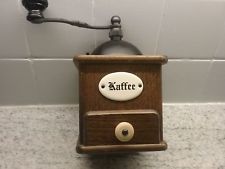 Coffee grinder mill kaffee german wood vintage winder style hand ground & beans
