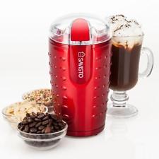 Electric Whole Coffee Bean Grinder Spice Blender Mill Stainless Steel Blade, Red