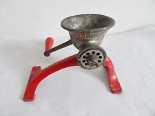 VINTAGE   SPONG   & CO  LONDON RED  TABLE TOP COFFEE/ MEAT  GRINDER No 301