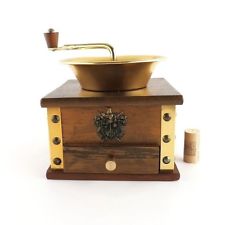 Vintage Gail Craft Coffee Bean Mill Grinder Japan Quality Woodenware Eagle