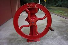 Antique mercantile cast iron coffee grinder/mill  #2---red---excellent condition