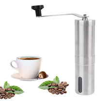 Portable Stainless Steel Coffee Grinder Ceramic Burr Manual Hand Crank Bean