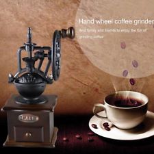 Retro Vintage Manual Coffee Grinder Wheel Design Coffee Bean Mill Grinding