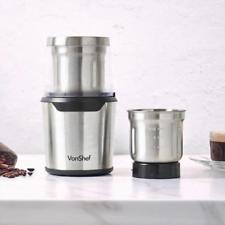 Electric Coffee Grinder Machine 2 In 1 Stainless Steel Kitchen Home Bean New