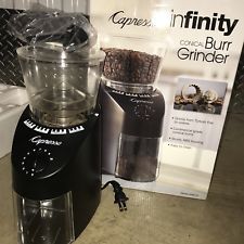 READ!!!! Capresso  Infinity 560 Conical Burr Coffee Grinder in Black