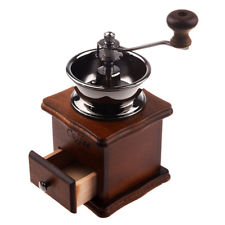 1XManual coffee grinder Wood / metal hand mill Spice mill (wood color) UK STOCK