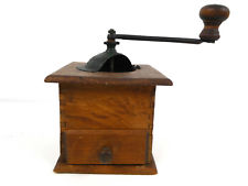 Vintage French Wooden Traditional Manual Coffee Grinder Rustic Farmhouse Chic
