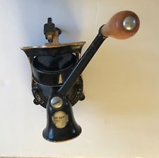 Spong & Co Ltd No 1 Cast Iron Hand Crank Coffee Grinder  with tray
