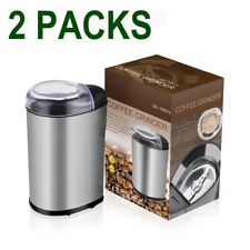 2PCS Sararoom Electric Coffee Grinder Wet & Dry Bean Nut&Spice Grinding 80g