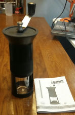 Bialetti Compact Coffee Grinder 1-6 Cups - Black - NEW - Made in Italy Espresso