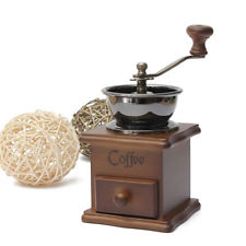 Classical Mini Manual Coffee Bean Spice Herbs Vintage Retro Hand Grinder Wooden