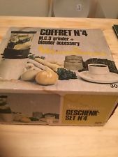 Vintage 1975 Moulinex  Coffret no. 4    coffee  grinder + mini  blender