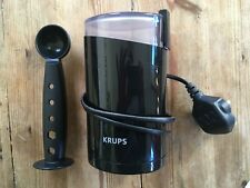 Krups Black Electric Blade Spice Coffee Grinder Model 203B + free tamper/scoop