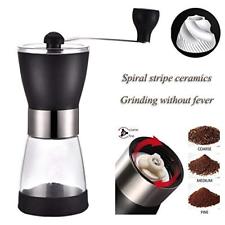 Hand Crank Manual Coffee Grinder Mill - Professional Grade Conical Ceramic Burr