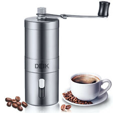 Deik Coffee Grinder Manual, Portable Coffee Grinder, Adjustable Stainless Steel