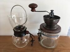 Hario Canister Coffee Mill Grinder and Woodneck Drip Filter Pot