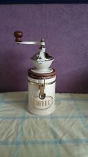 Bisetti Manual Coffee Grinder Large Cream Attached Ceramic Storage Container
