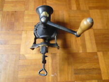 VINTAGE SPONG ENGLAND No1 CAST IRON COFFEE MILL GRINDER - WOOD HANDLE