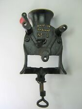 Rare Red Handle Antique Cast Iron Coffee Grinder Spong & Co. Ltd. England No.1.