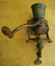 Old Antique Super Rare Spong Cast Iron Wall Mountable Coffee Grinder Size 0