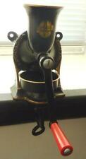 Vintage spong cast iron coffee grinder/ mill, no2, black, v.g.c, made in england