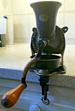 GENUINE SPONG & Co No1 CAST IRON COFFEE MILL & TRAY WALL MOUNT WORK or TOP CLAMP