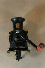 Vintage Spong No.1 cast iron coffee grinder with tray