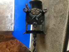 VINTAGE SPONG  No.2 CAST IRON WALL  MOUNT COFFEE  GRINDER MADE IN ENGLAND NICE