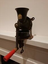 Genuine Antique Spong & Co Coffee Mill Castle Iron collectible