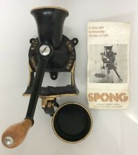 Vintage SPONG Cast Iron Coffee Grinder Mill No 1 Collection Tray Instructions HA