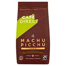 Cafédirect Fairtrade Machu Picchu Organic Whole Beans Coffee 227g Pack of 2