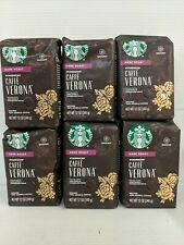 6 Bags Starbucks Caffe Verona Dark Roast Ground Coffee 12 Oz Each. BB 1/6/21