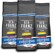 Der-Franz Columbia Single Origin Coffee UTZ, Whole Bean, 3 x 500g