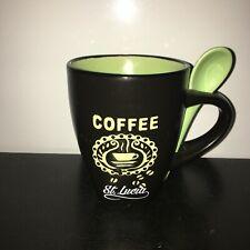St. Lucia Coffee Mug Coffee Beans Black Green